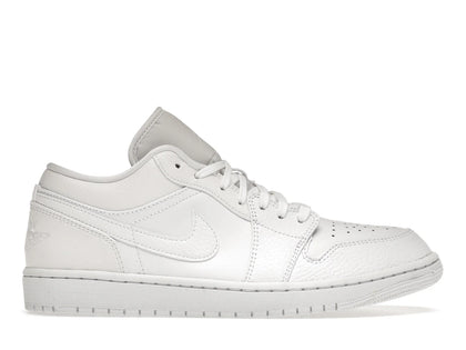 Jordan 1 Low Triple White Tumbled Leather - authentic Jordan sneakers