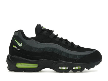 Nike Air Max 95 Retro Logo Black Grey Volt - authentic Nike sneakers