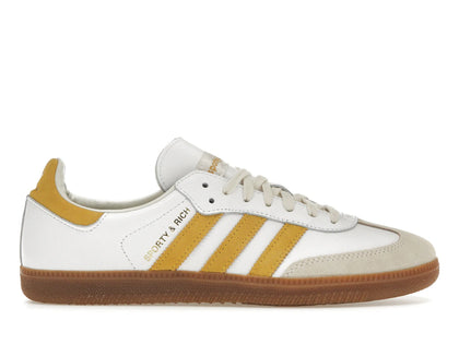 adidas Samba Sporty & Rich White Bold Gold - authentic adidas sneakers