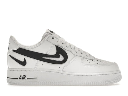 Nike Air Force 1 Low '07 FM Cut Out Swoosh White Black - authentic Nike sneakers