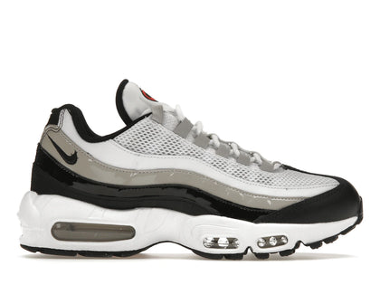 Nike Air Max 95 White Light Iron Ore Black Patent (Women's) - authentic Nike sneakers
