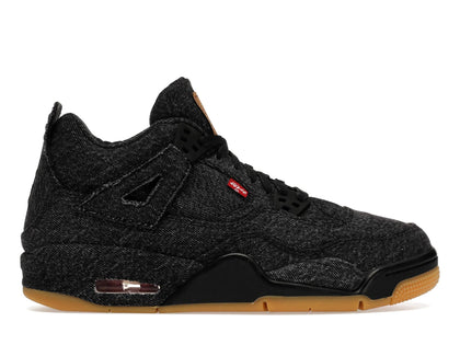 Jordan 4 Retro Levi's Black (GS) (Levi's Tag) - authentic Jordan sneakers