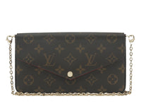 Louis Vuitton Pochette Felicie Monogram (ohne Accessoires) Fuchsiafarbenes Futter