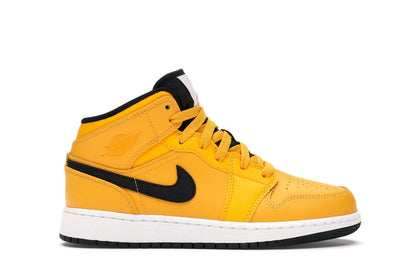 Jordan 1 Mid University Gold Black (GS) - authentic Jordan sneakers
