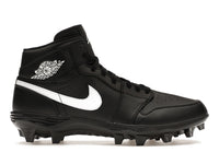 Jordan 1 Mid TD Cleat Schwarz Weiß