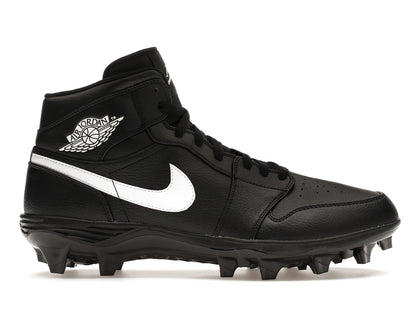 Jordan 1 Mid TD Cleat Black White - authentic Jordan sneakers