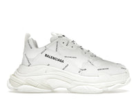 Balenciaga All Over Logo Triple S White Black