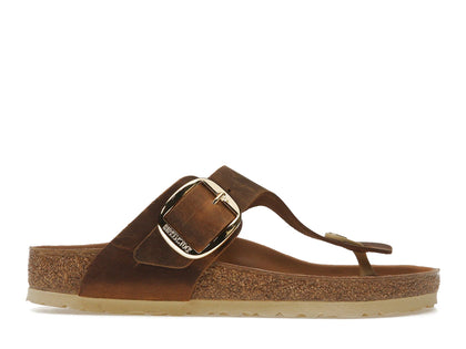 Birkenstock Gizeh Big Buckle Oiled Nubuck Cognac (Women's) - authentic Birkenstock sneakers