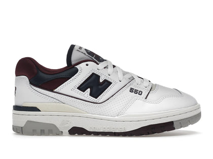 New Balance 550 White Navy NB Burgundy - authentic New Balance sneakers