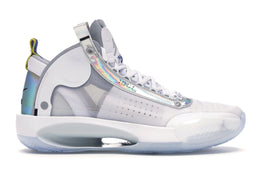 Jordan XXXIV White Metallic Silver - authentic Jordan sneakers
