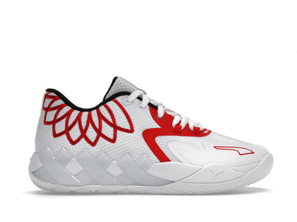 Puma LaMelo Ball MB.01 Lo Team Colors White High Risk Red - authentic Puma sneakers