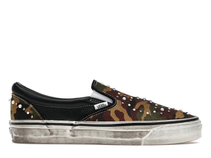 Vans LX Classic Slip-On 98 Pearlized Pack Camo Black - authentic Vans sneakers