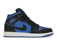 Jordan 1 Mid Schwarz Königsblau