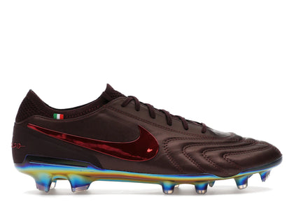 Nike Tiempo Legend 10 Elite Luxe FG Montebelluna Leather Port Wine - authentic Nike sneakers