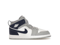 Jordan 1 Mid Wolf Grey Midnight Navy (PS)