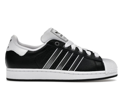 adidas Superstar II Core Black Matte Silver Cloud White - authentic adidas sneakers