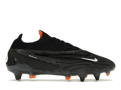 Nike Gripknit Phantom GX Elite SG-Pro Anti-Clog Traction Black Dark Smoke Grey Total Orange - authentic Nike sneakers