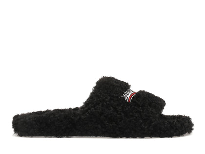 Balenciaga Furry Slide Black - authentic Balenciaga sneakers