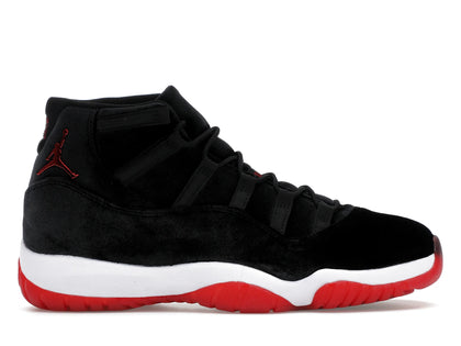Jordan 11 Retro Bred Velvet (Women's) - authentic Jordan sneakers