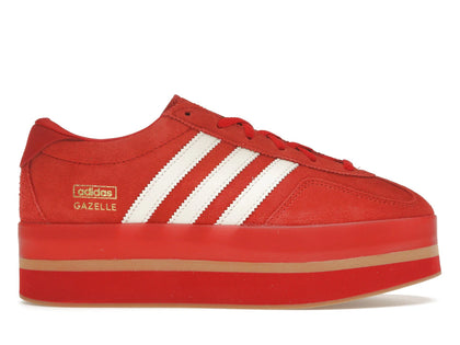 adidas Gazelle Stack Red Cream White (Women's) - authentic adidas sneakers