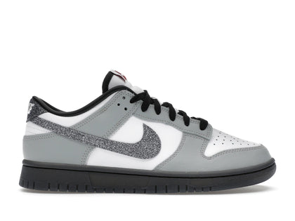 Nike Dunk Low LX Glitter Swoosh White Light Smoke Grey (Women's) - authentic Nike sneakers