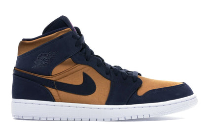 Jordan 1 Mid Obsidian Desert Ochre - authentic Jordan sneakers