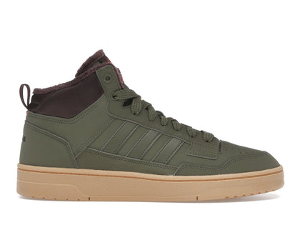 adidas Rapid Court Mid Winterized Olive Strata Shadow Brown Gum - authentic adidas sneakers