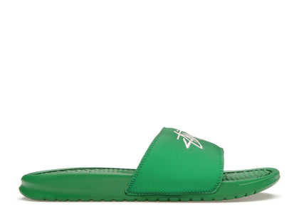 Nike Benassi Stussy Green - authentic Nike sneakers