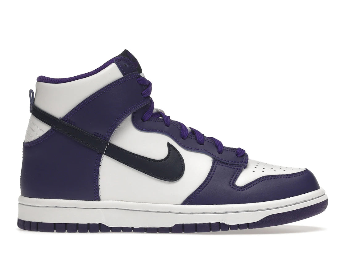 Nike Dunk High Electro Purple Midnight Navy (GS) - vue 360