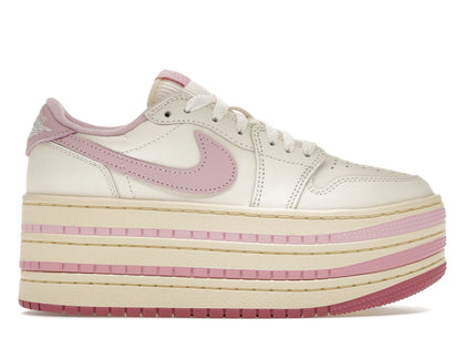 Jordan 1 Low Triple Stack Pale Ivory Iced Carmine (Women's) - authentic Jordan sneakers