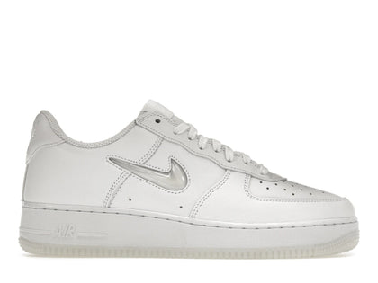 Nike Air Force 1 Low '07 Retro Color of the Month Jewel Swoosh Triple White - authentic Nike sneakers