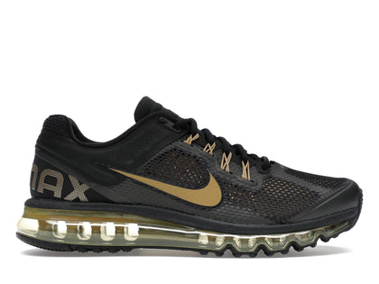 Nike Air Max 2013 Black Flat Gold - authentic Nike sneakers
