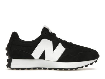 New Balance 327 Black White N Logo - authentic New Balance sneakers