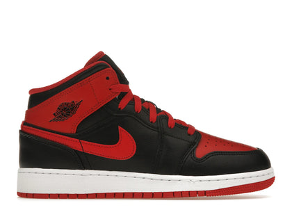 Jordan 1 Mid Alternate Bred (2022) (GS) - authentic Jordan sneakers