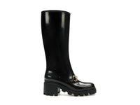 Gucci Horsebit Knee-High Boot Black Rubber (Women's)