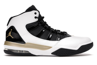 Jordan Max Aura White Metallic Gold Black