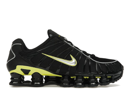 Nike Shox TL Black Dynamic Yellow Metallic Silver - authentic Nike sneakers