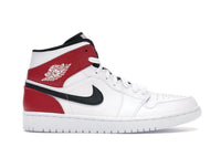 Jordan 1 Mid White Black Gym Red