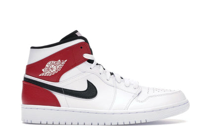 Jordan 1 Mid White Black Gym Red - authentic Jordan sneakers