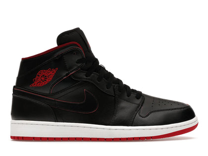 Jordan 1 Retro Mid Black Red White - authentic Jordan sneakers