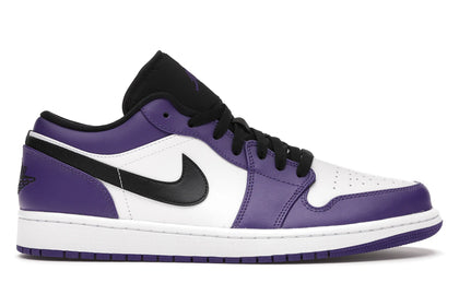 Jordan 1 Low Court Purple White - authentic Jordan sneakers