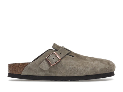 Birkenstock Boston Soft Footbed Suede Taupe (Narrow Fit) - authentic Birkenstock sneakers