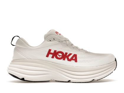 Hoka One One Bondi 8 White Vermillion - authentic Hoka One One sneakers