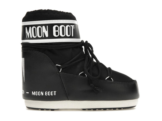 Moon Boot Icon Low Nylon Boot Black White