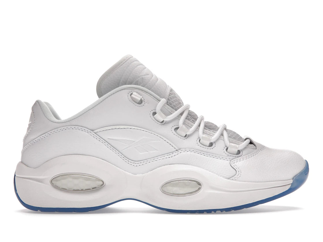 Reebok Question Low White Clear Blue Sole - vue 360