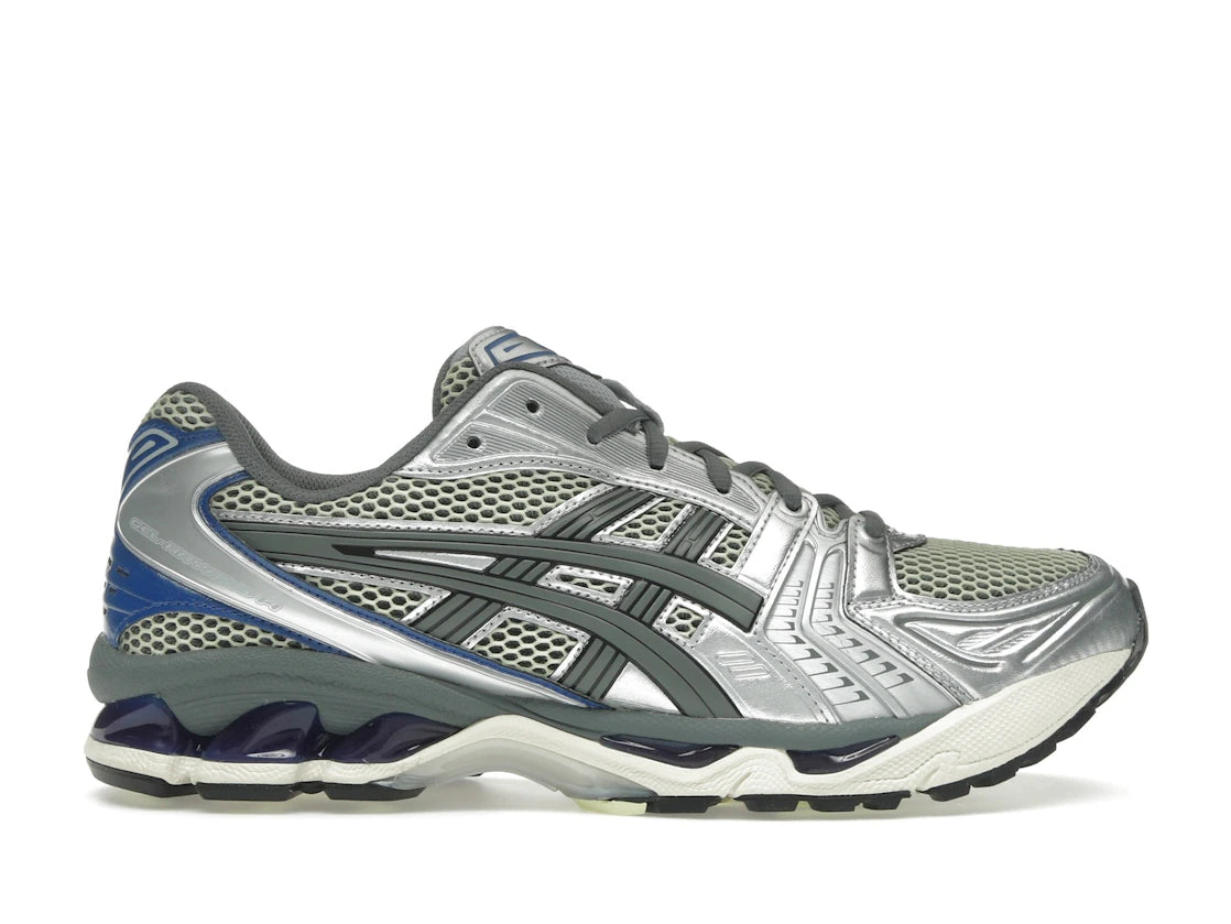 ASICS Gel-Kayano 14 Soft Yellow Asics Blue - vue 360