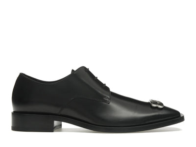 Balenciaga Rim Derby Shoes Black Leather