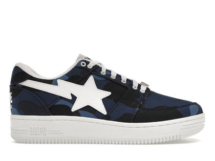 A Bathing Ape Bape Sta Low Color Camo Navy - authentic BAPE sneakers