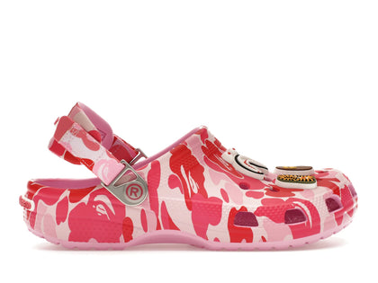 Crocs Classic Clog A Bathing Ape ABC Camo Pink (Kids) - authentic Crocs sneakers