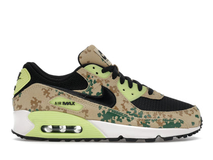 Nike Air Max 90 Premium Team Gold Light Lemon Twist Phantom Black - authentic Nike sneakers